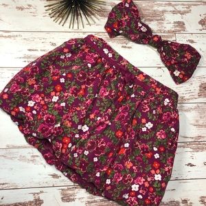 Crazy 8 Floral Fall Skirt With Matching Head Ban.